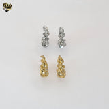 (4-2115) Stainless Steel - Twisted Hoops.