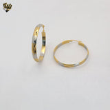 (4-2186) Stainless Steel - Two Tones Hoops.