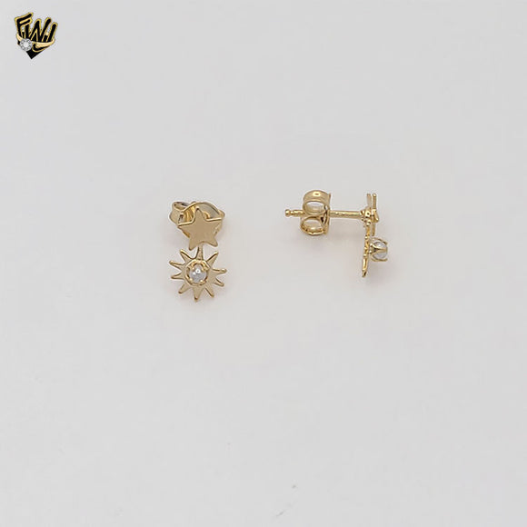 (1-1140-6) Gold Laminate -  Star-Sun Stud Earrings - BGF