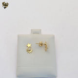 (1-1140-6) Gold Laminate -  Star and Sun Stud Earrings - BGF