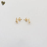 (1-1140-6) Gold Laminate -  Star and Sun Stud Earrings - BGF