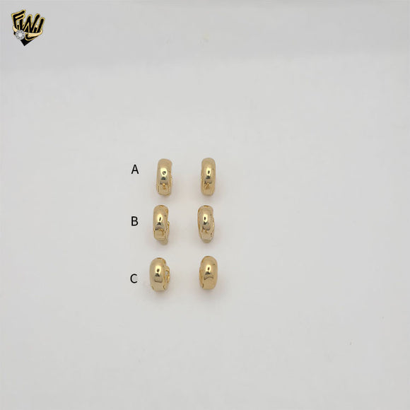 (1-2988) Gold Laminate -  Trio of Small Huggies Hoops - BGF