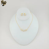 (1-6297-3) Gold Laminate - Zircon Flower Set - BGO