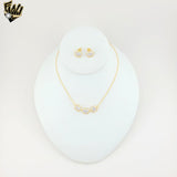 (1-6297-3) Gold Laminate - Zircon Flower Set - BGO