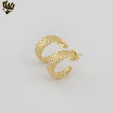 (1-2926-2) Aros de tubo grueso laminados en oro - BGF