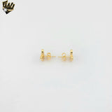 (1-1199-4) Gold Laminate - Nacre Butterfly Stud Earrings - BGF