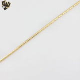 (1-0767) Gold Laminate - 3mm Flat Heart Link Bracelet - BGF