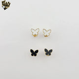 (1-1197-6) Laminado de oro - Mini pendientes de lágrima - BGF