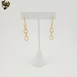 (1-1241-8) Pendientes colgantes de botón laminados en oro - BGF