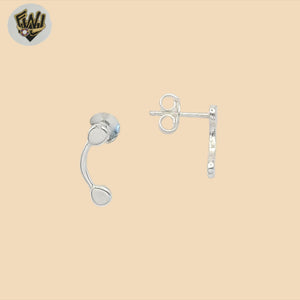(2-3214-2) 925 Sterling Silver - Curve Stud Earrings.