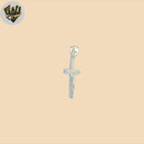 (2-1050) 925 Sterling Silver - Cross Pendant.