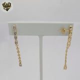 (1-1241-9) Gold Laminate - Stud Dangle Earrings - BGF