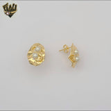 (1-1210-7) Gold Laminate - Double Pearl Stud Earrings - BGF