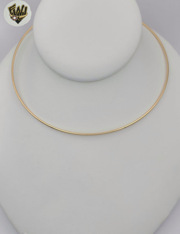 (1-6293) Gold Laminate - Rigid Necklace - BGF