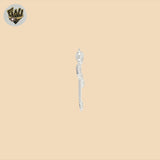 (2-1128) 925 Sterling Silver - Zircon Cross Pendant.