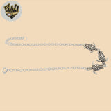 (2-0447) 925 Sterling Silver - 2.5mm Link Turtles Bracelet.