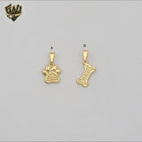 (1-2062) Gold Laminate Dog Pendants - BGF