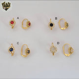 (1-1165-2) Gold Laminate - Zircon Earrings - BGO