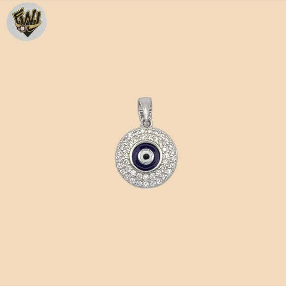 (2-1231) 925 Sterling Silver - Evil Eye Pendant.