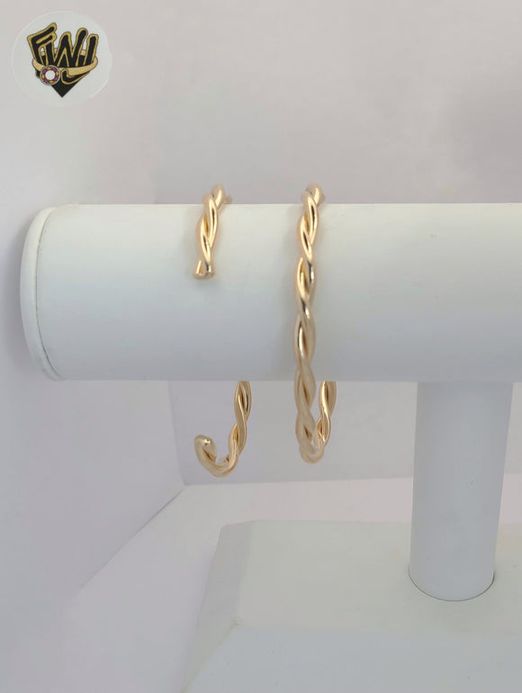 (1-4072-1) Gold Laminate - 3.5mm Twisted Bangles - BGF