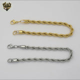 (4-4248) Stainless Steel - 5mm Rope Bracelet