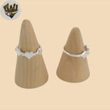 (2-5025-2) Anillo Corazón Estrella y Luna en Plata de Ley 925.