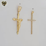 (1-2255) Gold Laminate Cross Pendants - BGF
