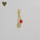 (1-2115) Gold Laminate - Zircon Cherry Pendant - BGO