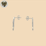 (2-3136) 925 Sterling Silver - Irregular Free Form Stud Earrings.