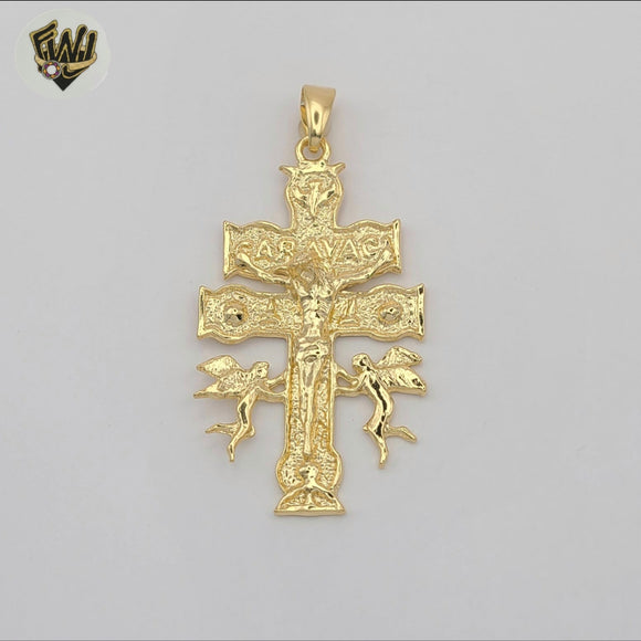 (1-2470-1) Gold Laminate - Caravaca Cross Pendant - BGF