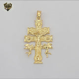 (1-2470-1) Gold Laminate - Caravaca Cross Pendant - BGF