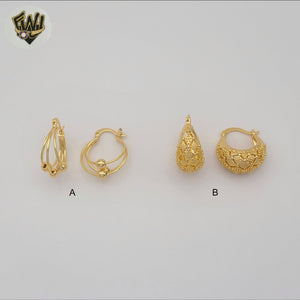 (1-2611) Gold Laminate Hoops - BGO