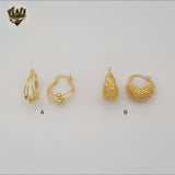 (1-2611) Gold Laminate Hoops - BGO