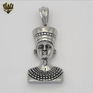 (4-2048) Stainless Steel - Nefertiti Pendant.