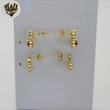 (1-1197-8) Gold Laminate - Cherry Studs Earrings - BGO