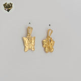 (1-2433) Gold Laminate - Butterflies Pendants - BGF