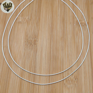 (2-66045) 925 Sterling Silver - 1.5mm Omega Necklaces.