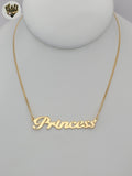 (1-6333) Gold Laminate - 1.5mm Princess Necklace - BGF