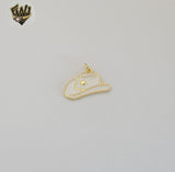 (1-2213-1) Gold Laminate - Cowboy Hat Pendant.