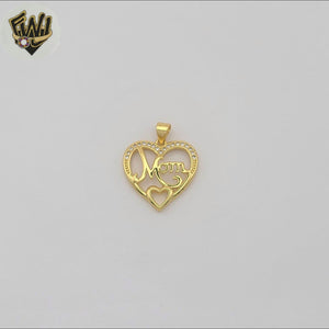 (1-2430-1) Gold Laminate - Mom Heart Pendant - BGO