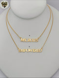(1-6333-1) Gold Laminate - 1.5mm Inspiring Words Necklace - BGF