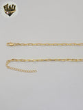 (1-6251-1) Gold Laminate - Paper Clip Multicolor Necklace - BGF