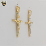 (1-2290) Gold Laminate - Jesus Cross Pendants - BGF