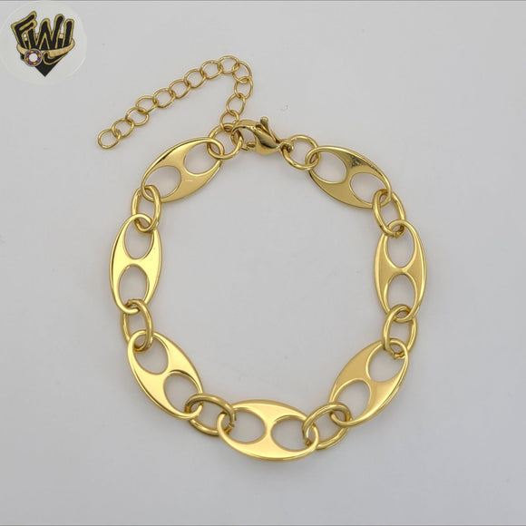 (4-4094) Stainless Steel - Open Marine Link Bracelet - 7