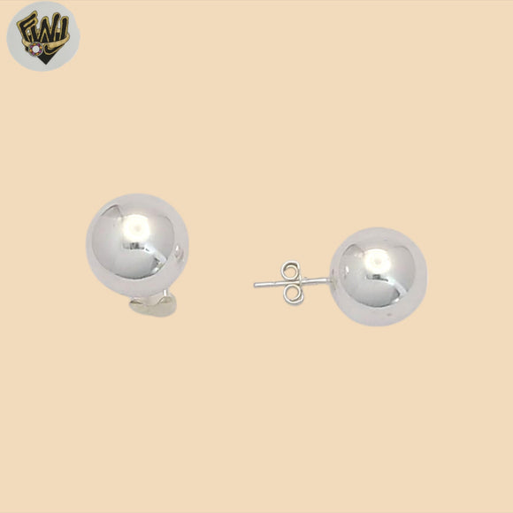 (2-3192) 925 Sterling Silver - Plain Ball Stud Earrings.