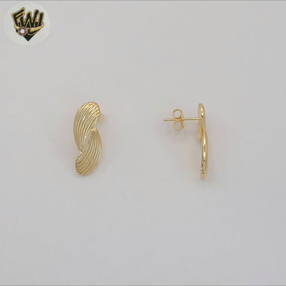 (1-1002) Laminado de Oro - Aretes de Cuentas Multicolores - BGO