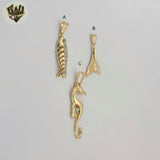 (1-2258-1) Gold Laminate Sea Animals Pendants - BGF