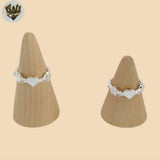 (2-5025-2) Anillo Corazón Estrella y Luna en Plata de Ley 925.