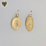 (1-2414-1) Gold Laminate - Chunky Medal Pendants - BGF