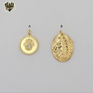 (1-2414-1) Gold Laminate - Chunky Medal Pendants - BGF